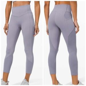 Lululemon All The Right Places Peri Purple Crop II 23" Size 10